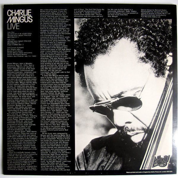 Charles Mingus : Live (LP, Album, RE)