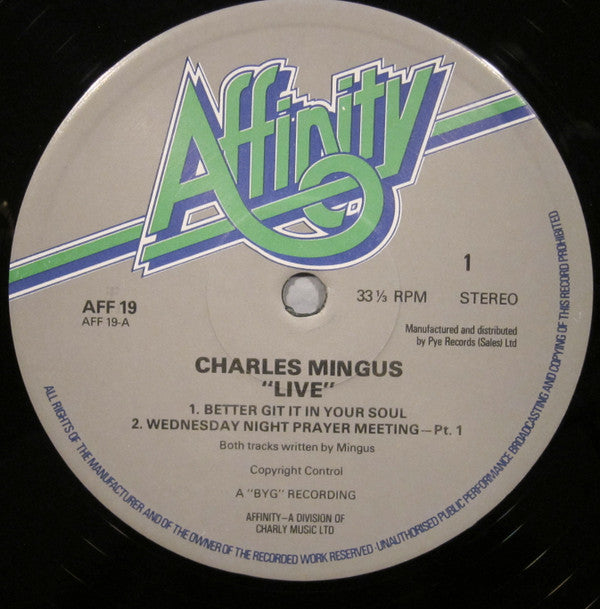 Charles Mingus : Live (LP, Album, RE)