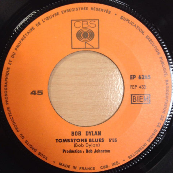 Bob Dylan : Can You Please Crawl Out Your Window? (7", EP)