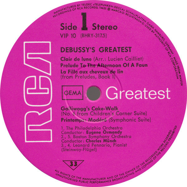 Claude Debussy : Debussy's Greatest (LP, Comp)