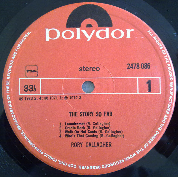 Rory Gallagher : The Story So Far (LP, Comp)