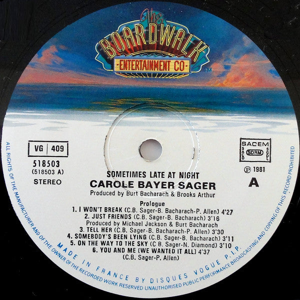 Carole Bayer Sager : Sometimes Late At Night (LP, Album)