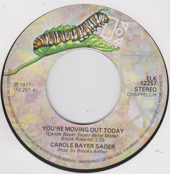 Carole Bayer Sager : You're Moving Out Today (7", Single)