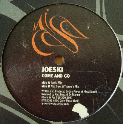 Joeski : Come And Go (12")