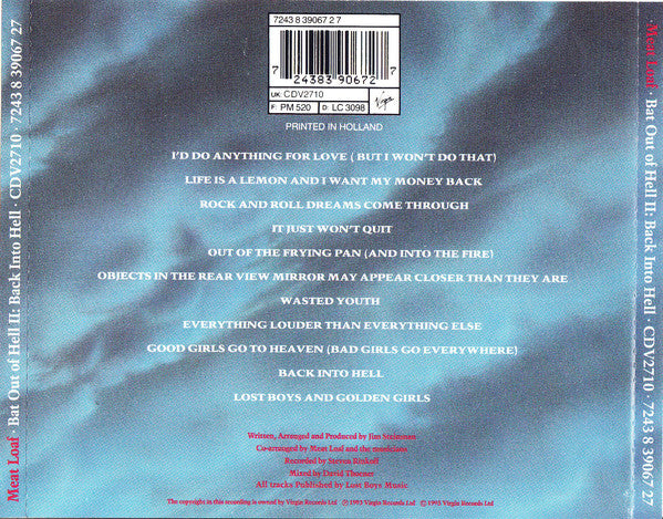 Meat Loaf : Bat Out Of Hell II: Back Into Hell (CD, Album)