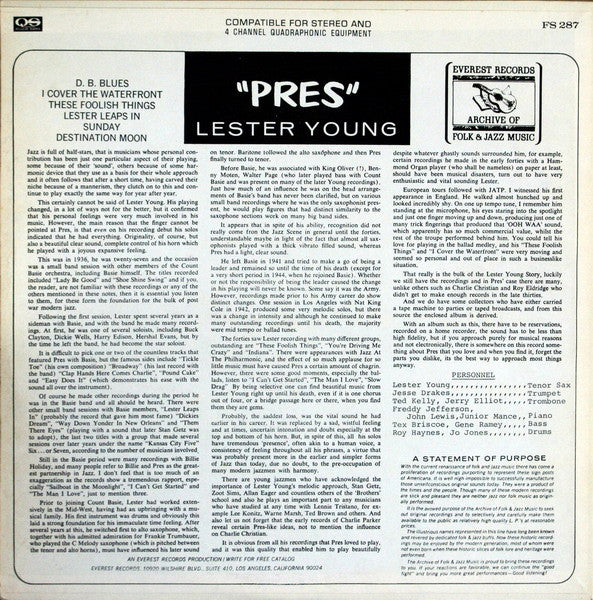 Lester Young : Pres (LP, Album)