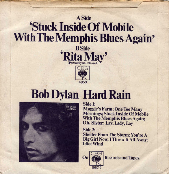 Bob Dylan : Stuck Inside Of Mobile With The Memphis Blues Again / Rita May (7", Single, Promo)