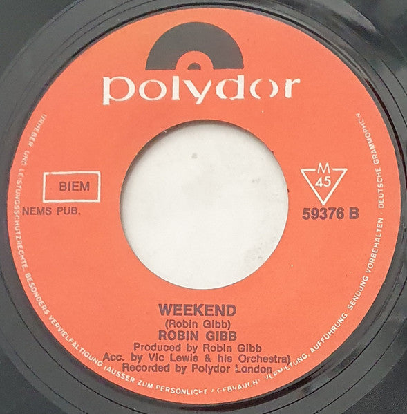 Robin Gibb : One Million Years  (7", Single, Mono)