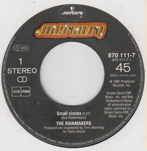 The Rainmakers (2) : Small Circles (7", Single, Bla)
