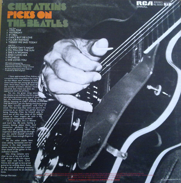 Chet Atkins : Picks On The Beatles (LP, Album, RE)