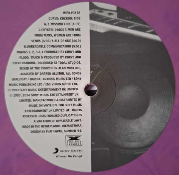 Curve : Cuckoo (LP, Album, Ltd, Num, RE, Pin)