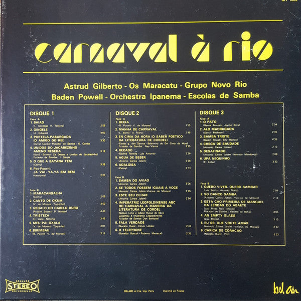 Various : Carnaval À Rio (3xLP, Comp + Box)