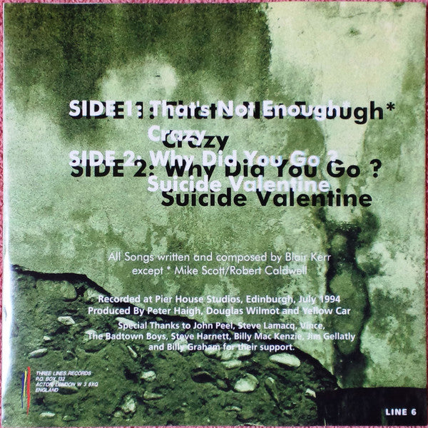 Yellow Car : The Code Of Silence (7")