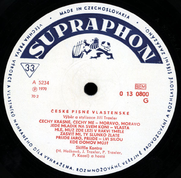 Skiffle Kontra : České Písně Vlastenecké (LP, Mono)