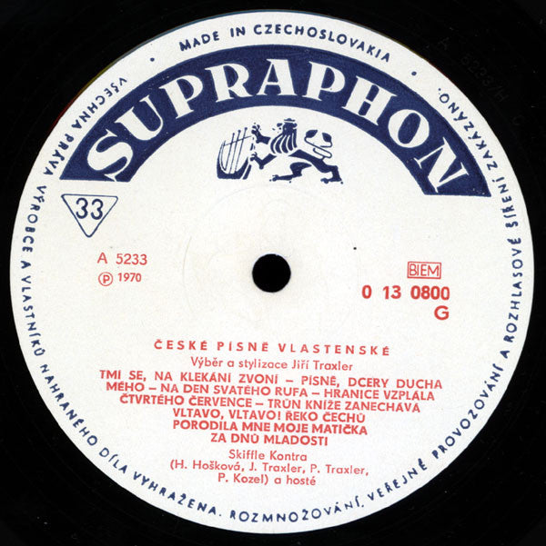 Skiffle Kontra : České Písně Vlastenecké (LP, Mono)