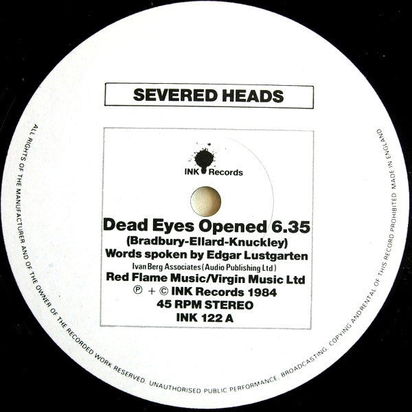 Severed Heads : Dead Eyes Opened (12", Rep)