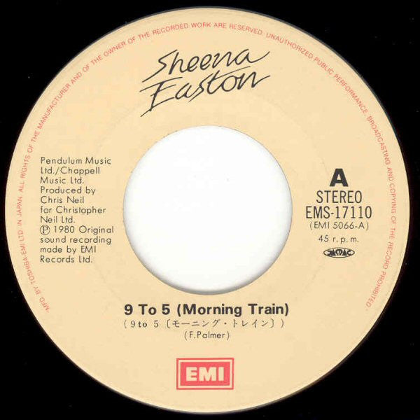Sheena Easton : 9 To 5 (Morning Train) (7")