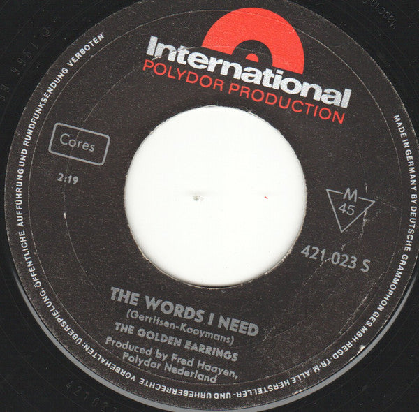 Golden Earring : That Day (7", Single, Mono)