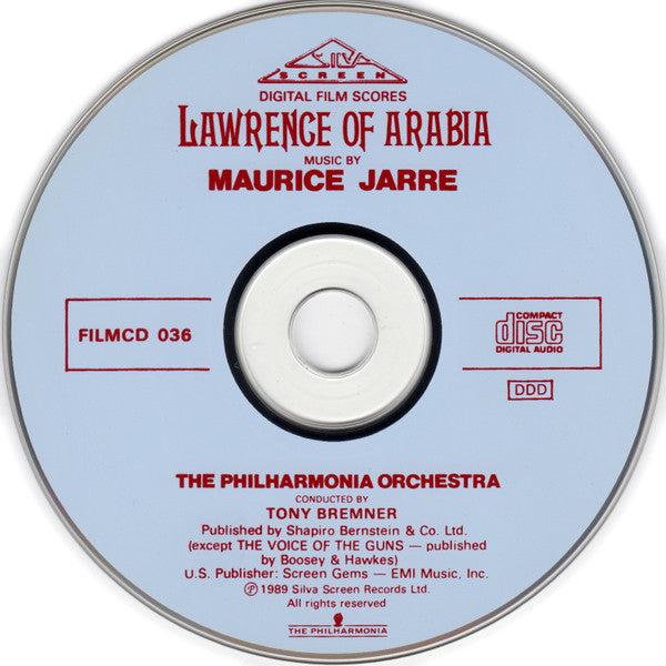 Maurice Jarre, Philharmonia Orchestra Conducted By Tony Bremner : Lawrence Of Arabia (CD, Album)