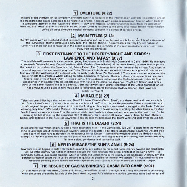 Maurice Jarre, Philharmonia Orchestra Conducted By Tony Bremner : Lawrence Of Arabia (CD, Album)