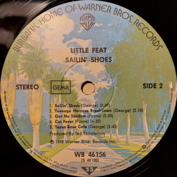 Little Feat : Sailin' Shoes (LP, Album, RE, RP, Bur)