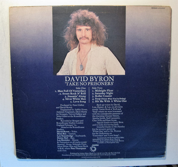 David Byron : Take No Prisoners (LP, Album)