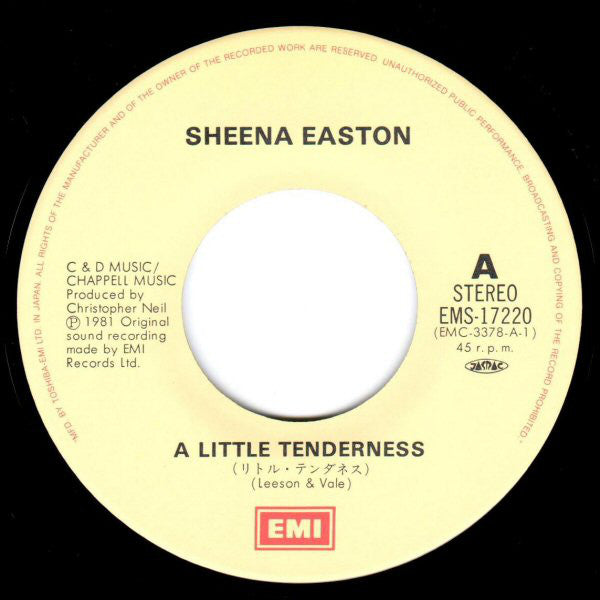 Sheena Easton : A Little Tenderness (7", Single)