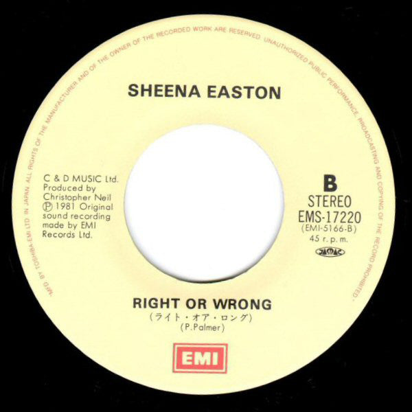 Sheena Easton : A Little Tenderness (7", Single)