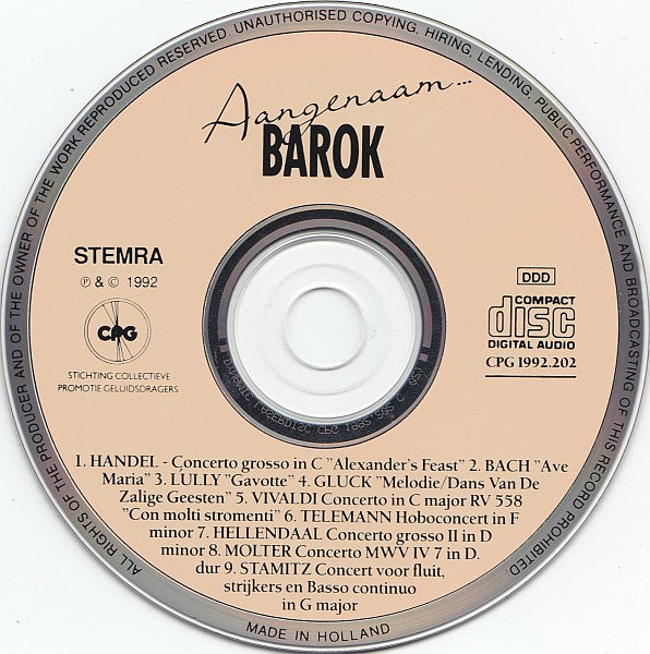 Various : Aangenaam... Barok '92 (CD, Comp)