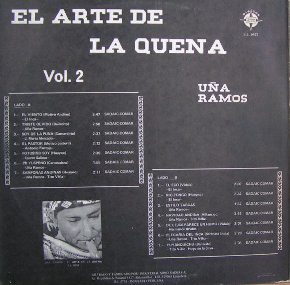 Uña Ramos : El Arte De La Quena Vol. 2 (LP, Album)
