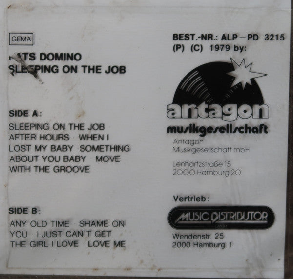 Fats Domino : Sleeping On The Job (LP, Album, Pic)