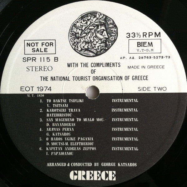 Various : Greece - Popular Music (LP, Comp, Promo)