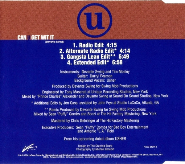Usher : Can U Get Wit It (CD, Maxi)