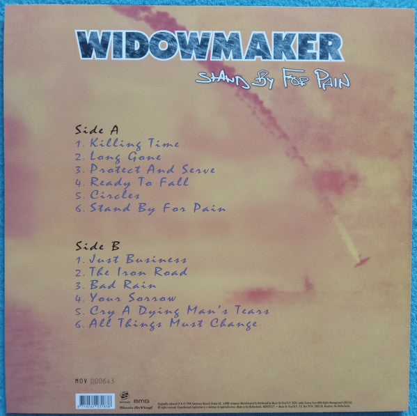 Widowmaker (2) : Stand By For Pain (LP, Album, Ltd, Num, Gol)