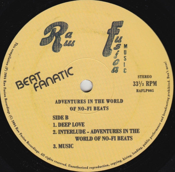 Beatfanatic : Adventures In The World Of No-Fi Beats (2x12", Album)
