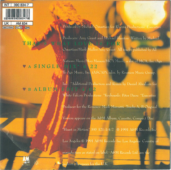 Amy Grant : That's What Love Is For (7", Single)