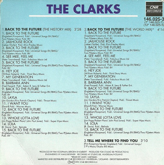 The Clarks : Back To The Future (CD, Single)
