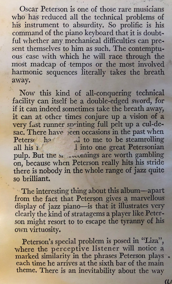 Oscar Peterson : The Jazz Soul Of Oscar Peterson (7", EP)