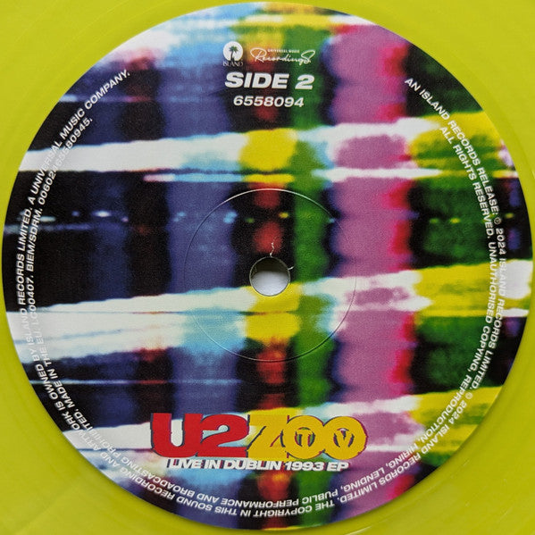 U2 : Zoo TV (Live In Dublin 1993) (12", EP, Ltd, Neo)