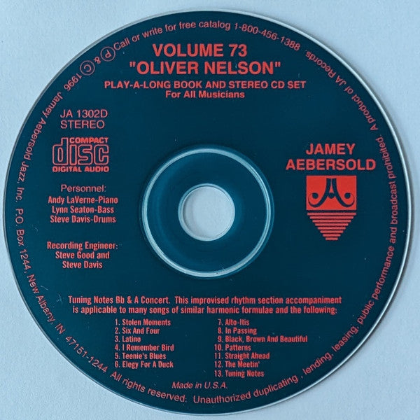 Andy Laverne, Lynn Seaton, Steve Davis (16) : Volume 73 - Oliver Nelson - Stolen Moments (CD, Album)