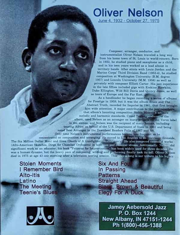 Andy Laverne, Lynn Seaton, Steve Davis (16) : Volume 73 - Oliver Nelson - Stolen Moments (CD, Album)