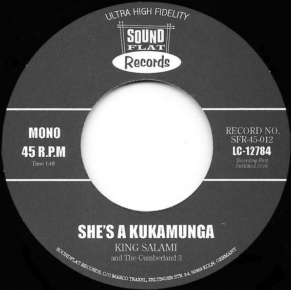 King Salami & The Cumberland Three : Shake It Wild (7", Single, Mono)