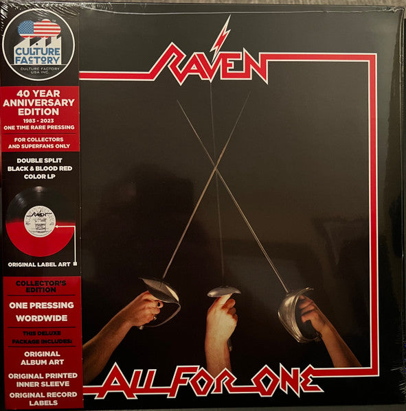Raven (6) : All For One (LP, Album, RE, Bla)
