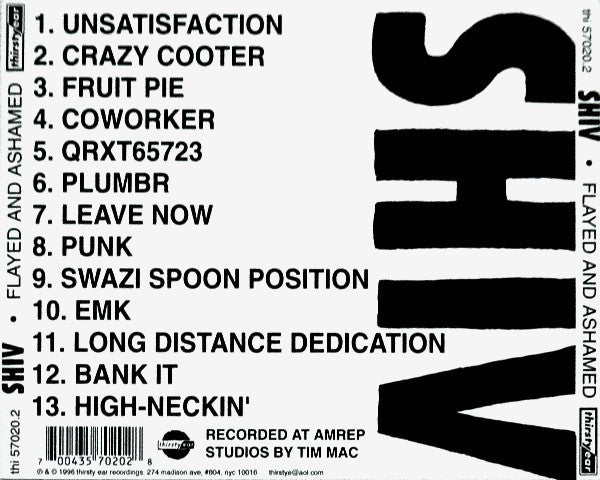 Shiv : Flayed And Ashamed (CD, Album)