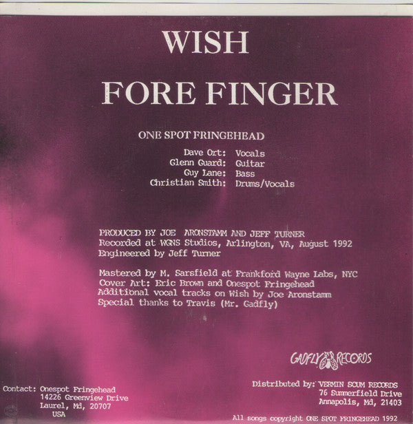 Onespot Fringehead : Wish (7")