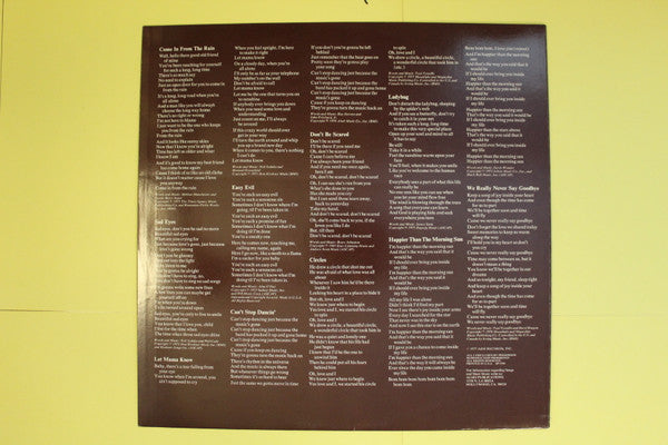 Captain And Tennille : Come In From The Rain (LP, Album, San)