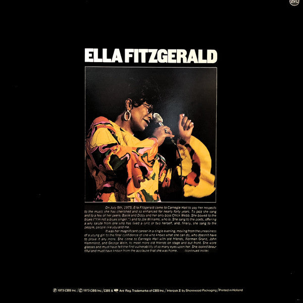 Ella Fitzgerald : Newport Jazz Festival Live At Carnegie Hall (July 5, 1973) (2xLP, Album)