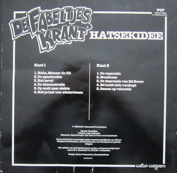 De Fabeltjeskrant : Hatsekidee (LP)
