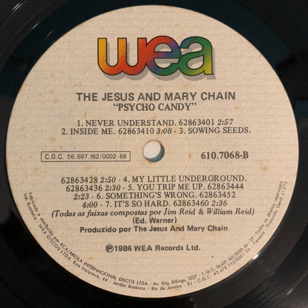 The Jesus And Mary Chain : Psychocandy (LP, Album)