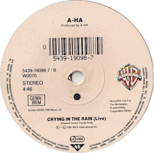 a-ha : Move To Memphis (7", Single)